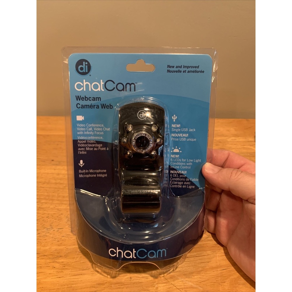 Digital Innovations 32343 Chat Cam Web Cam - High Definition‎ -Lights New
